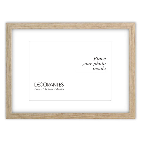 Ramka w kolorze dębowym z passe partout na zdjęcia EXPO 00 40x40 cm (30x30 cm)