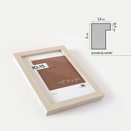 Pakiet 5 szt. beżowo-białych ramek na zdjęcia FDM M5 10x15 cm