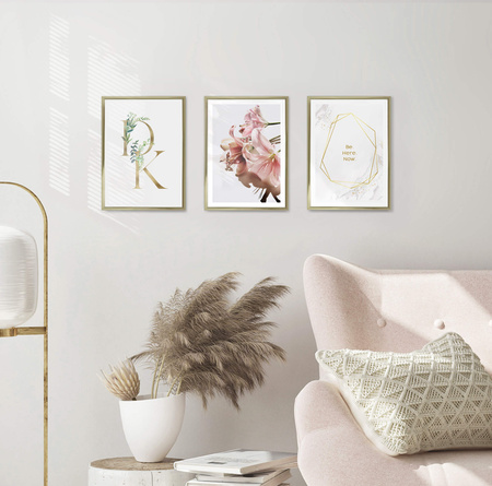 Złota błyszcząca ramka aluminiowa QALB 50x70 cm