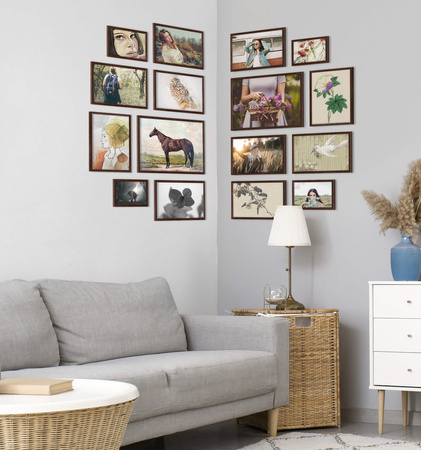 Zestaw brązowych ramek - galeria HIT 4 GF0009 - CORNER