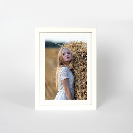 Pakiet 5 szt. białych ramek drewnianych na zdjęcia PINIA 1 13x18 cm