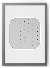 Ramka na zdjęcia LITERKA "O" 21x30 cm szara z białym z passe partout