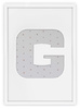 Ramka na zdjęcia LITERKA "G" biała. Ramka z passe partout o rozmiarze 21x30 cm