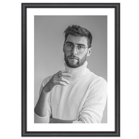 Czarna ramka drewniana DRWA 2 18x24 cm