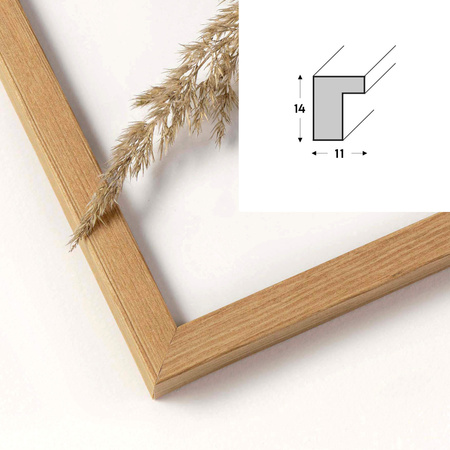 Pakiet 5 szt. ramek drewnianych na zdjęcia kolor dębowy PINIA 00 13x18 cm