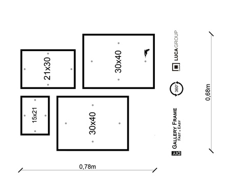 Zestaw czarnych ramek galeria HIT 02 GF0008
