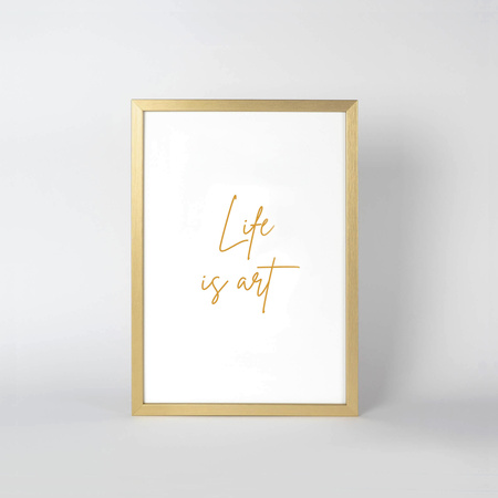 Złota ramka drewniana na zdjęcia PINIA Z 21x30 cm