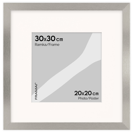 Srebrna ramka na zdjęcia HEN PASS S 21X29,7 cm z passe partout (15x21 cm)