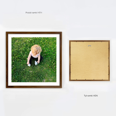 Brązowa ramka na zdjęcia HEN 4 50x50 cm