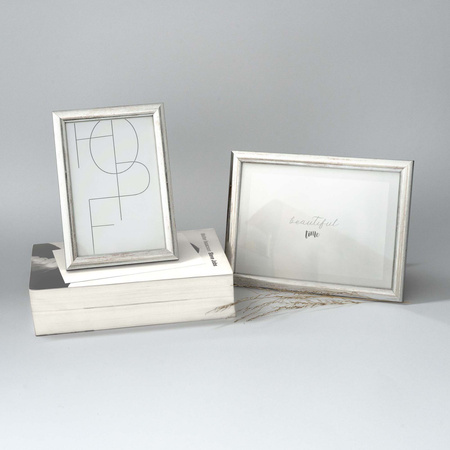 Srebrna ramka drewniana na zdjęcia EKO S2 40x50 cm