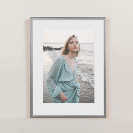 Srebrna ramka aluminiowa QAL 29,7x42 cm (A3)