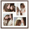 Foto Galeria 40x40 cm kolor brązowy Ramka na 4 zdjęcia 13x18 cm z Passe Partout