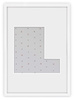 Ramka na zdjęcia LITERKA "L" 21x30 cm biała z białym passe partout