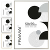 Srebrna ramka aluminiowa QAL 50x70 cm