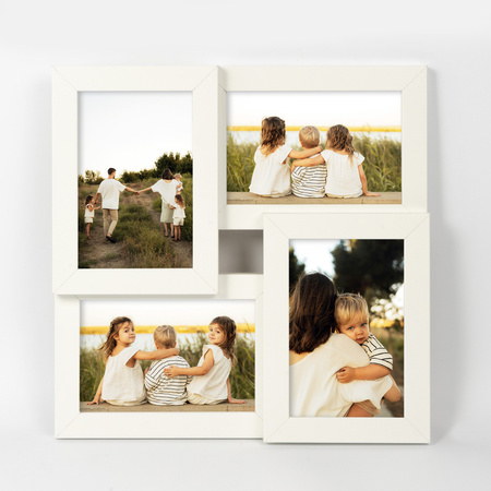 Multirama MULTI HEN 1 ramka na zdjęcia. Biała multirama na cztery zdjęcia