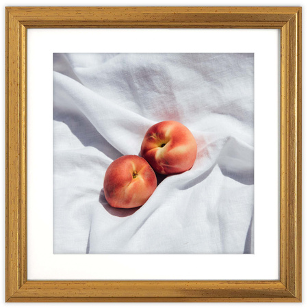 Złota ramka drewniana na zdjęcia DRWA FZ 20x20 cm