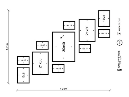 Zestaw ramek PINIA 00 GF0030 R- galeria ramek na 11 zdjęć