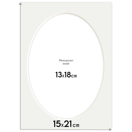 Passe partout 15x21 (13x18) OWAL BEŻOWE VANILLA