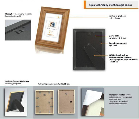 Ramka drewniana na zdjęcia DRL N 33 30x40 cm