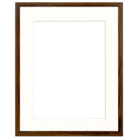 Brązowa ramka na zdjęcia HEN PASS 4 40x50 cm z passe partout (30x40 cm)