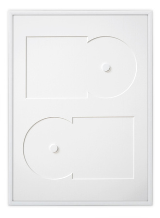 Biała ramka na 2 płyty CD - 30x40 cm