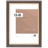 Brązowa ramka drewniana ze złotym paskiem DRI CL 4 13x18 cm