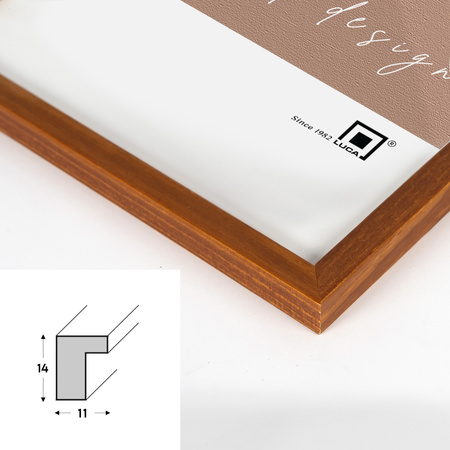 Jasno brązowa ramka drewniana PINIA 10 - 10x15 cm