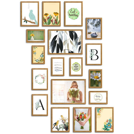 Zestaw naturalnych ramek galeria 3 GF0006