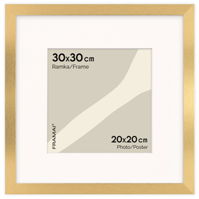 Złota ramka na zdjęcia HEN PASS Z 30x30 cm z passe partout (20x20 cm)