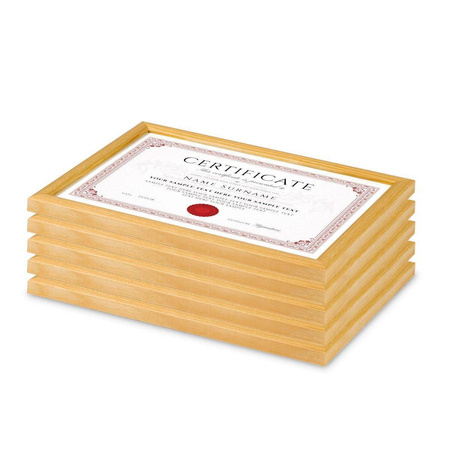 Pakiet 5 szt. naturalnych ramek na zdjęcia 0 15x21 cm