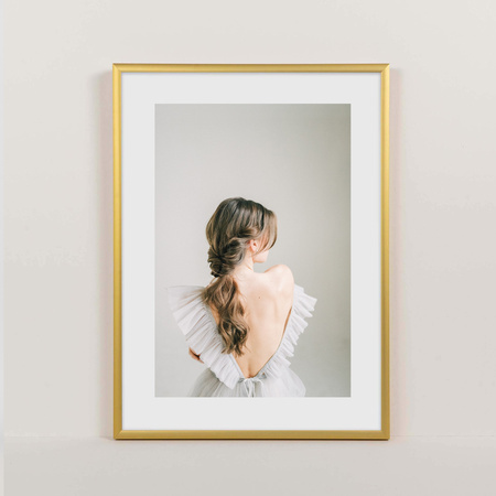 Złota ramka aluminiowa QAL 29,7X42 cm (A3)