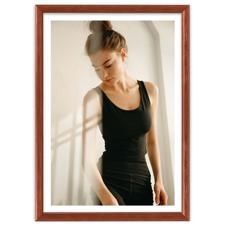 Ramka drewniana na zdjęcia mahoniowa DRWA 5 28x35 cm