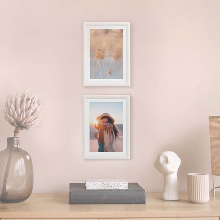 Biała ramka drewniana na zdjęcia DRWA 1 15x21 cm