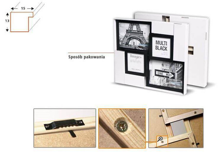 Multirama MULTI BLACK 43 ramka na zdjęcia