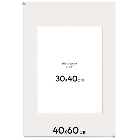 Pakiet 5 szt. Passe Partout 40x60 (30x40) BIAŁY SNOW WHITE