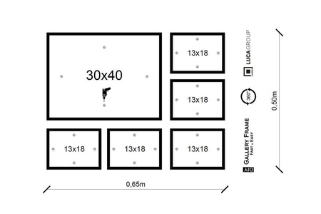 Zestaw białych ramek galeria Pinia 1 GF0002