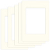 Pakiet 5 szt. Passe Partout 40x60 (30x40) BIAŁY IVORY