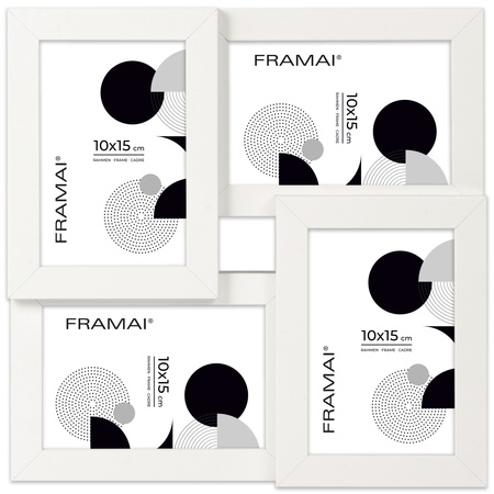 Multirama MULTI HEN 1 ramka na zdjęcia. Biała multirama na cztery zdjęcia