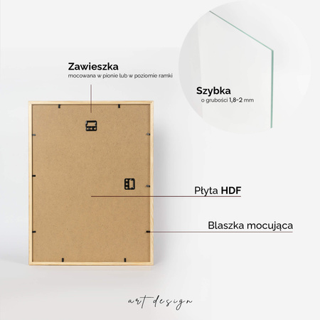 Złota ramka drewniana na zdjęcia PINIA Z 30x40 cm