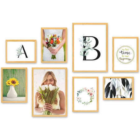 Zestaw naturalnych ramek galeria PINIA 0 GF0007