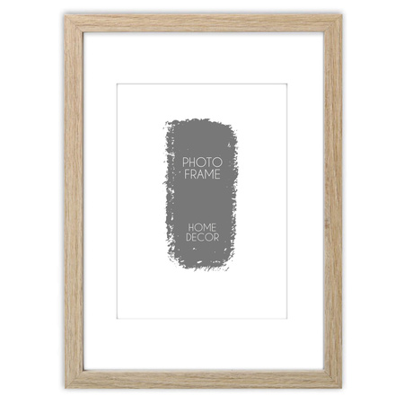 Ramka w kolorze dębowym z passe partout na zdjęcia EXPO 00 13x18 cm (9x13 cm)