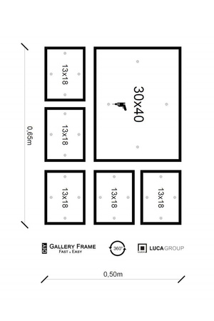 Zestaw ramek kolor dębowy galeria Pinia 00 GF0002