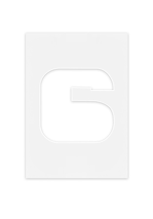 Passe Partout okienko w kształcie CYFERKI "6"