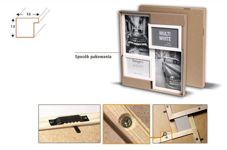Multirama MULTI WHITE 44 ramka na zdjęcia