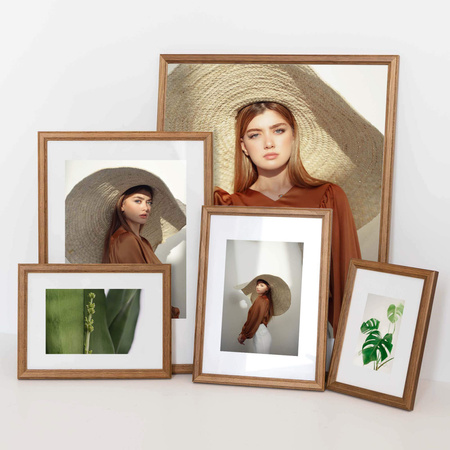 Ramka drewniana DRWA 3 kolor dąb 24x30 cm