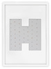 Ramka na zdjęcia LITERKA "H" 21x30 cm biała z białym passe partout