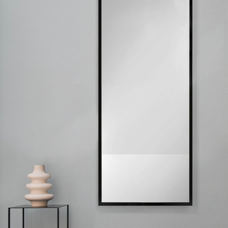 Lustro w ramie drewnianej czarny mat wiszące LUCA LU-878