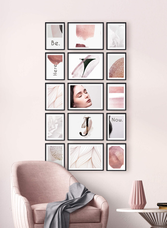 Zestaw czarnych ramek PINIA 2 GF0029 - galeria na 15 zdjęć