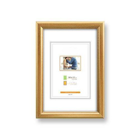 Złota ramka drewniana na zdjęcia DRWA FZ 10x15 cm