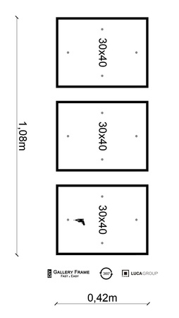 Zestaw ramek PINIA 1 GF0024 - galeria ramek na 3 zdjęcia